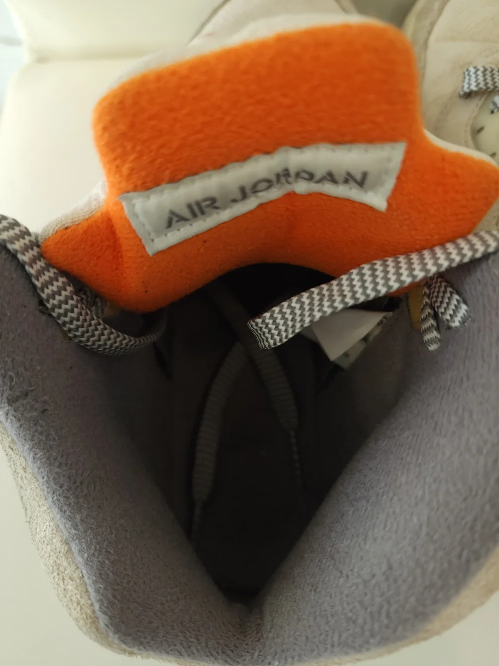Nike Air Jordan Retro High-Top Sneakers - Orange and Gray Size US 5.5Y EUR38